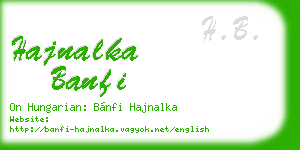 hajnalka banfi business card